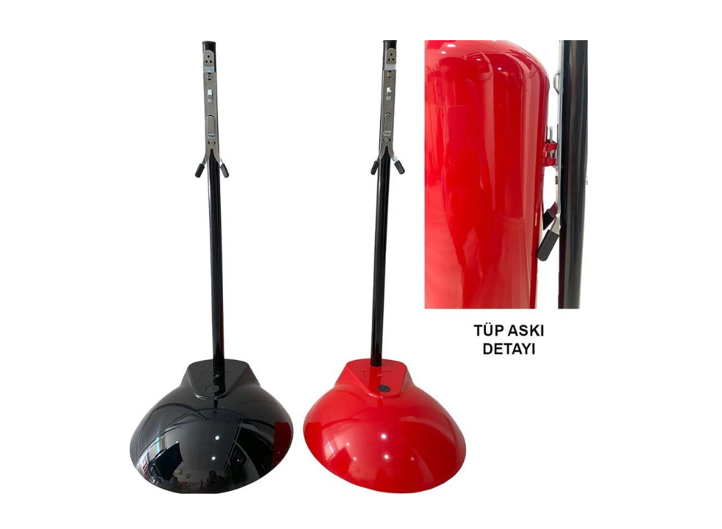 Siyah Ayaklık - 6 kg Yangın Söndürücü Kuru Kimyevi Tozlu Yangın Tüpü İçin - Görsel 6