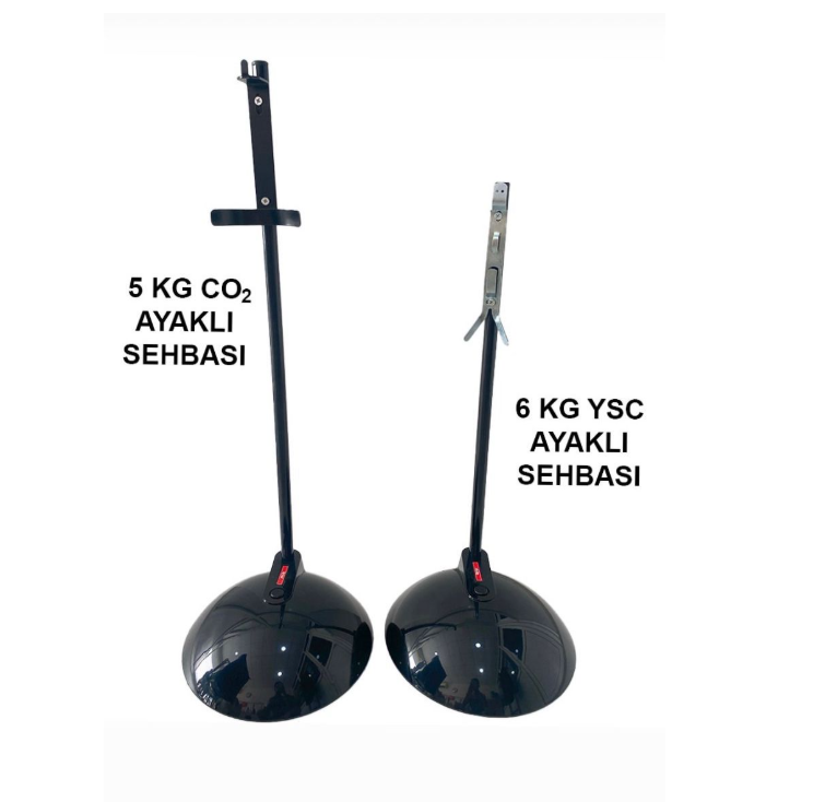 Siyah Ayaklık - 6 kg Yangın Söndürücü Kuru Kimyevi Tozlu Yangın Tüpü İçin - Görsel 3