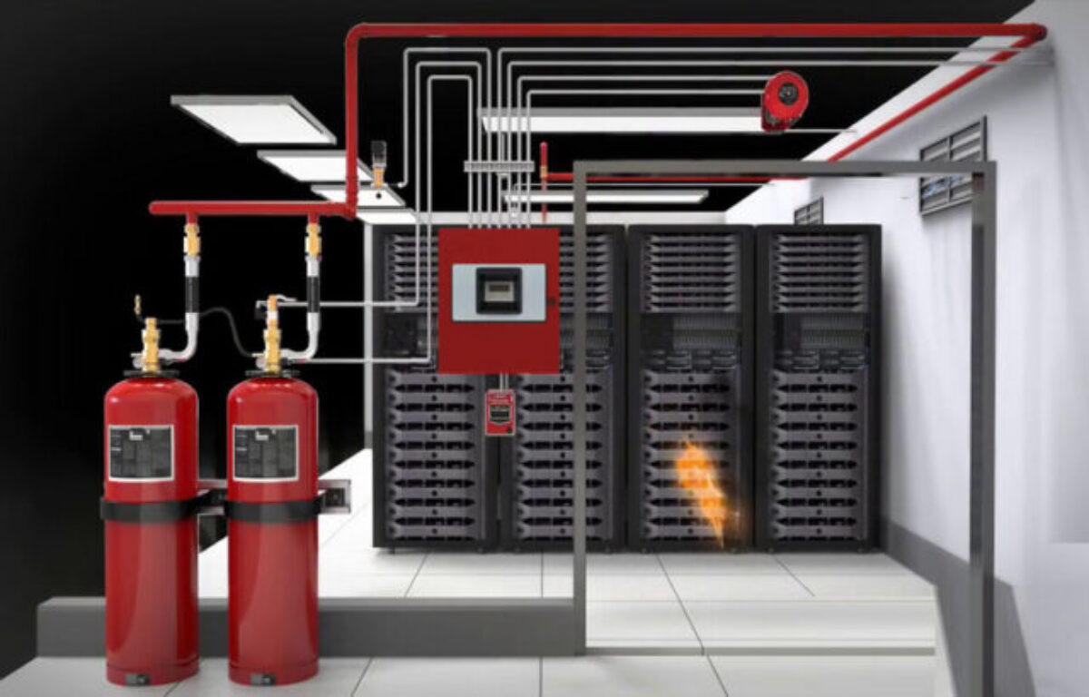 FM 200 Gazı Dolumu Otomatik Gazlı Yangın Güvenlik Sistemleri FM200 gazlı söndürme sisteminin yangına müdahale süreci