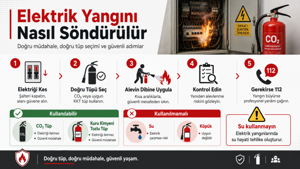 Elektrik Yangını Nasıl Söndürülür