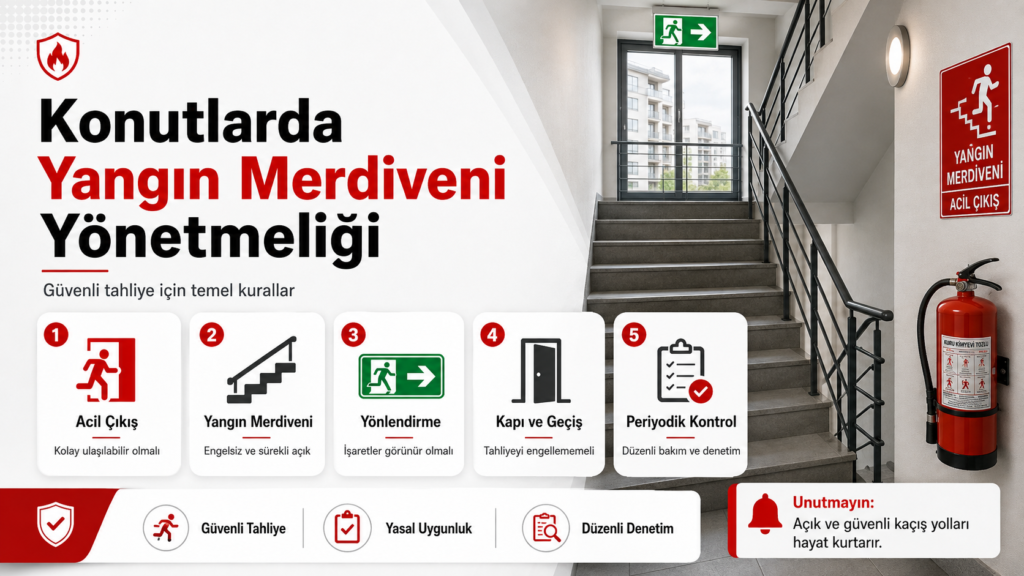 Konutlarda Yangın Merdiveni Yönetmeliği