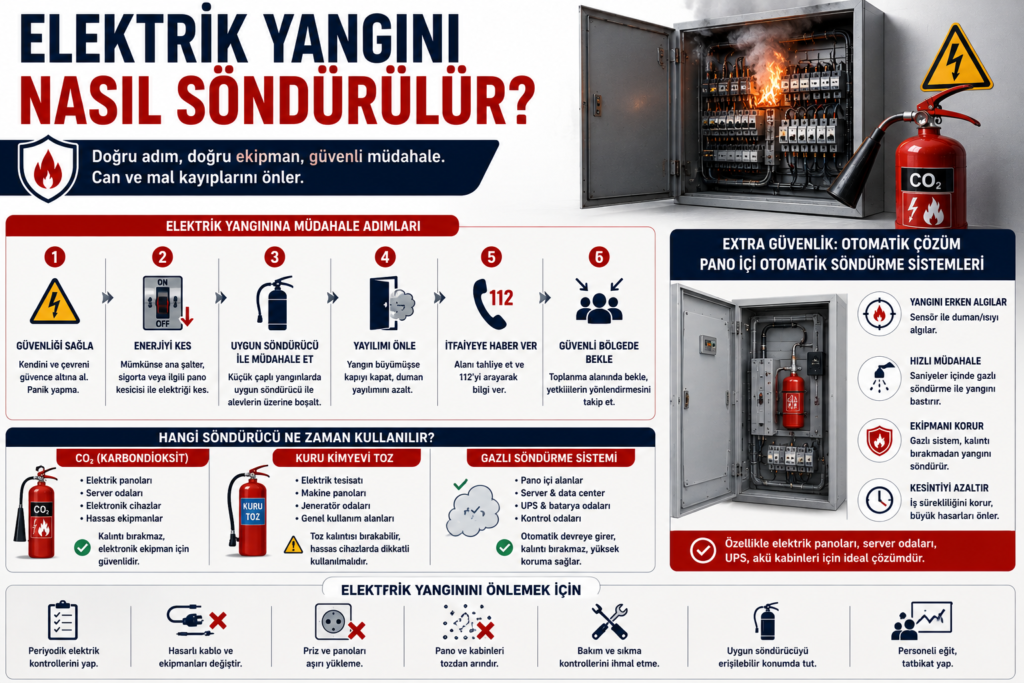 Elektrik Yangını Nasıl Söndürülür?