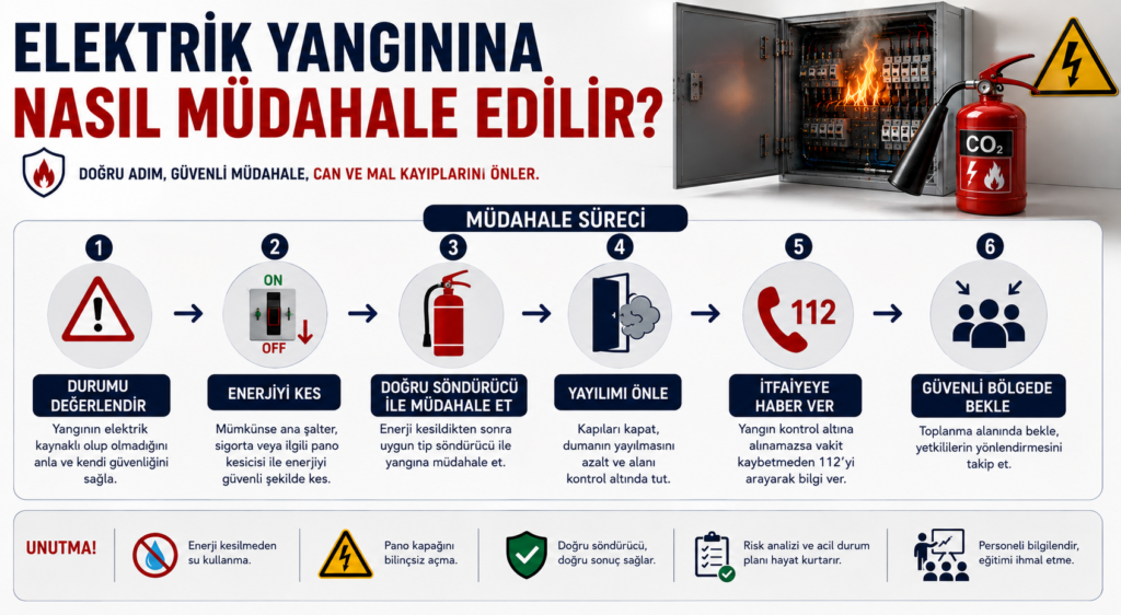 Elektrik Yangınına Nasıl Müdahale Edilir?
